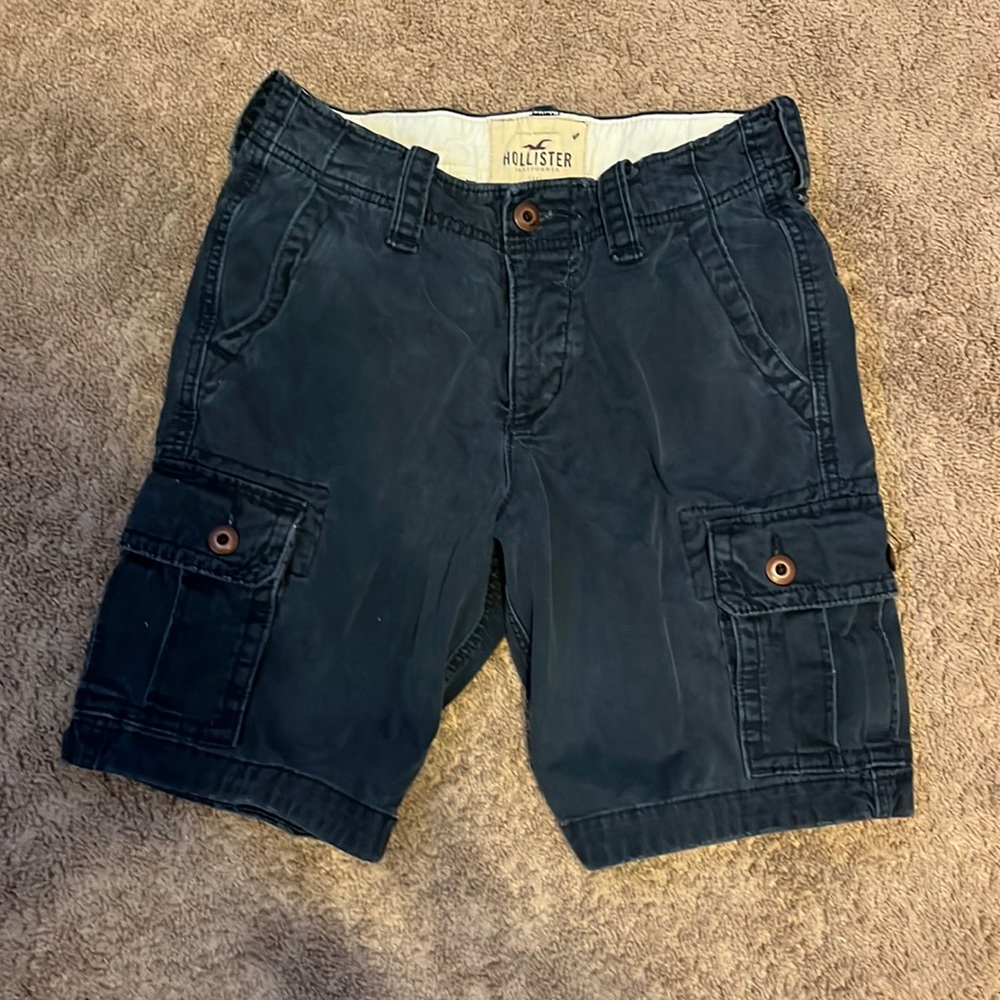 Hollister navy cargo shorts